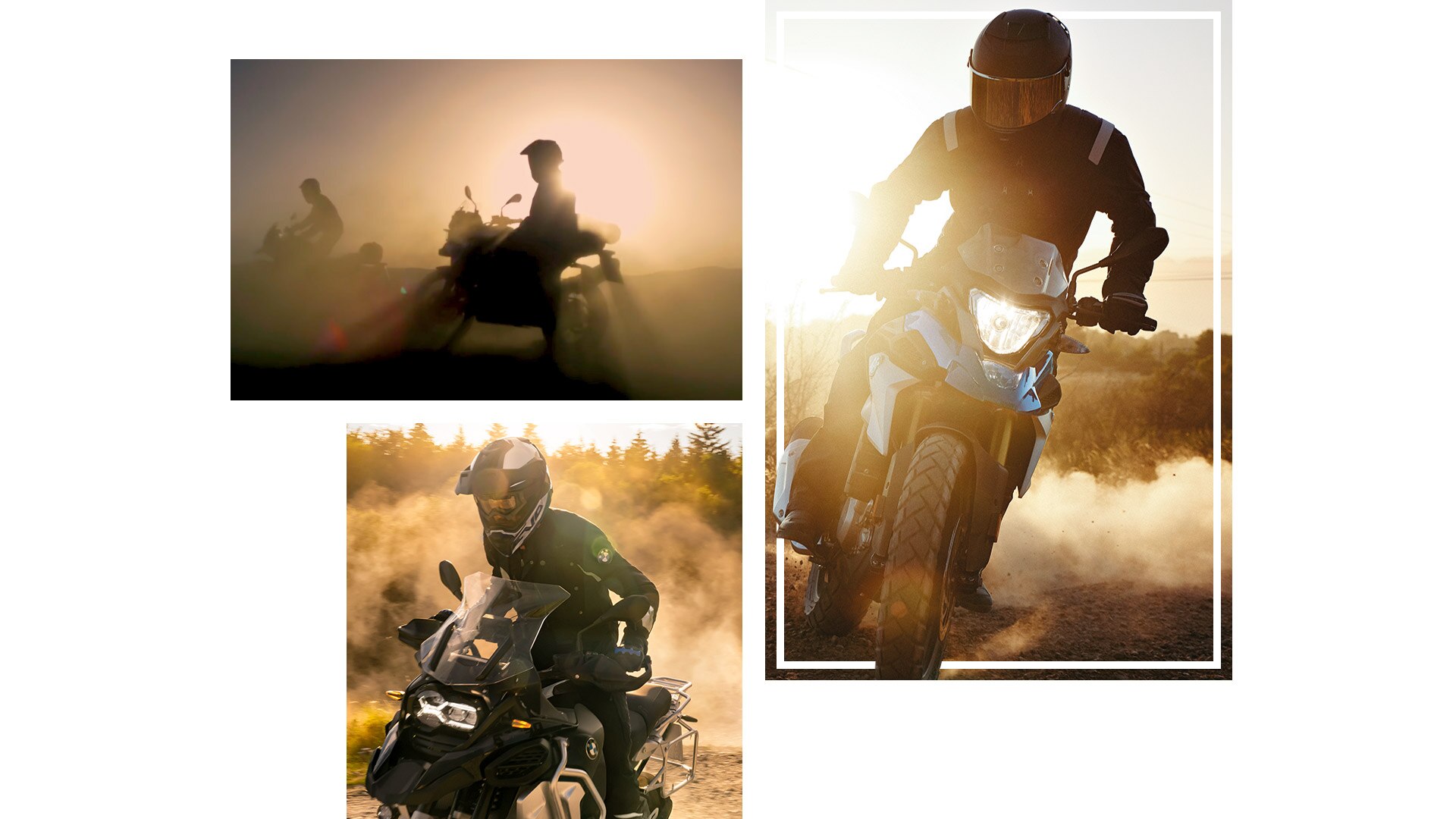 Collage de modelos BMW Motorrad GS.
